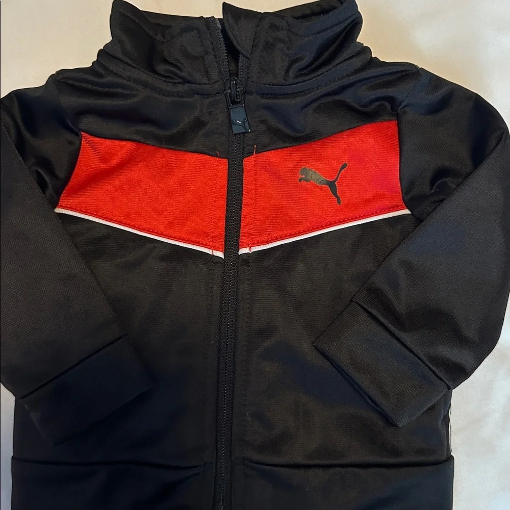 Puma Black and Red Zip-Up Jacket